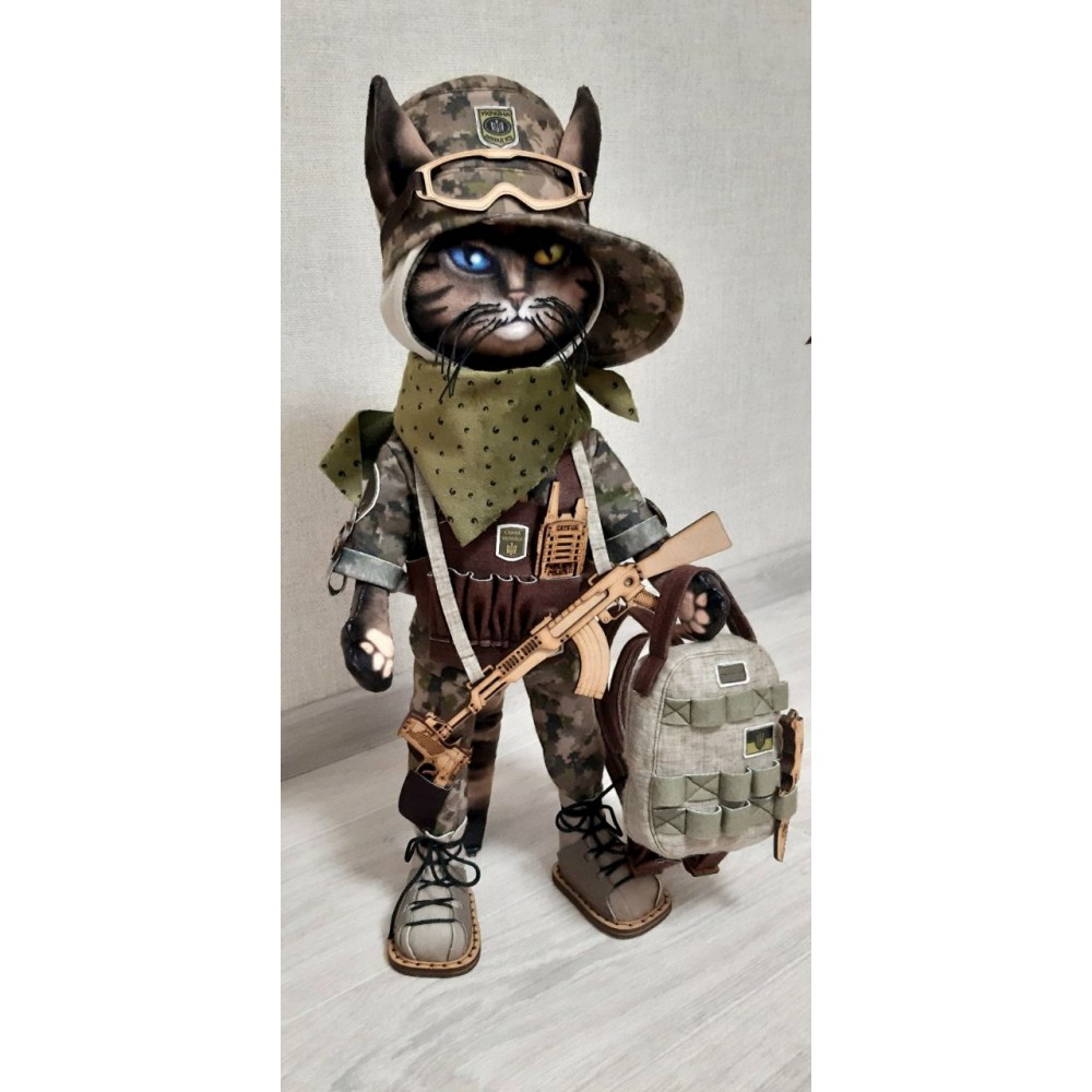 Набір для шиття іграшки К1205 Бойові котики. Кіт Пехота