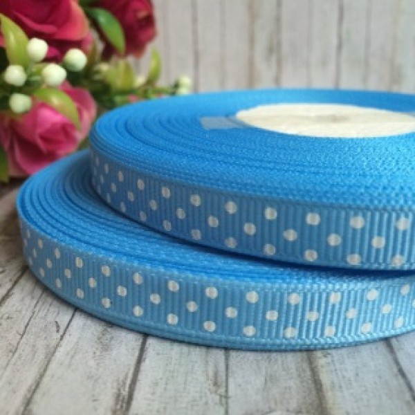 Репс горох, 1см, голубой