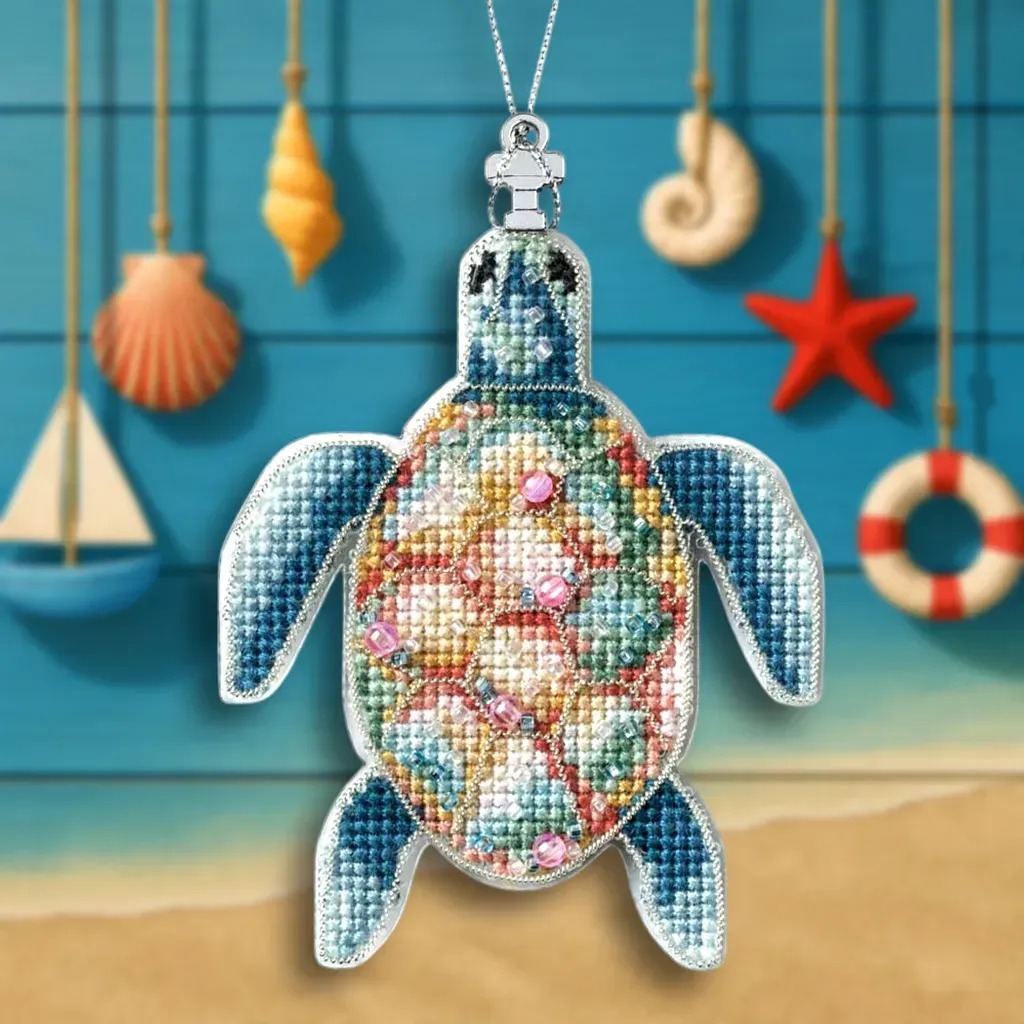 Набір для вишивання нитками по пластику двосторонньої прикраси FLX-150 Диво океану