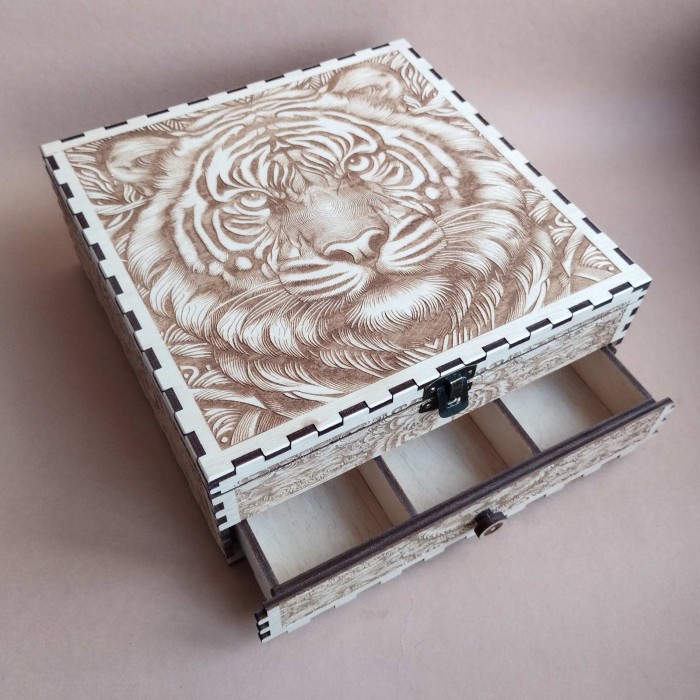 Скринька для рукоділля з висувним ящиком 060648