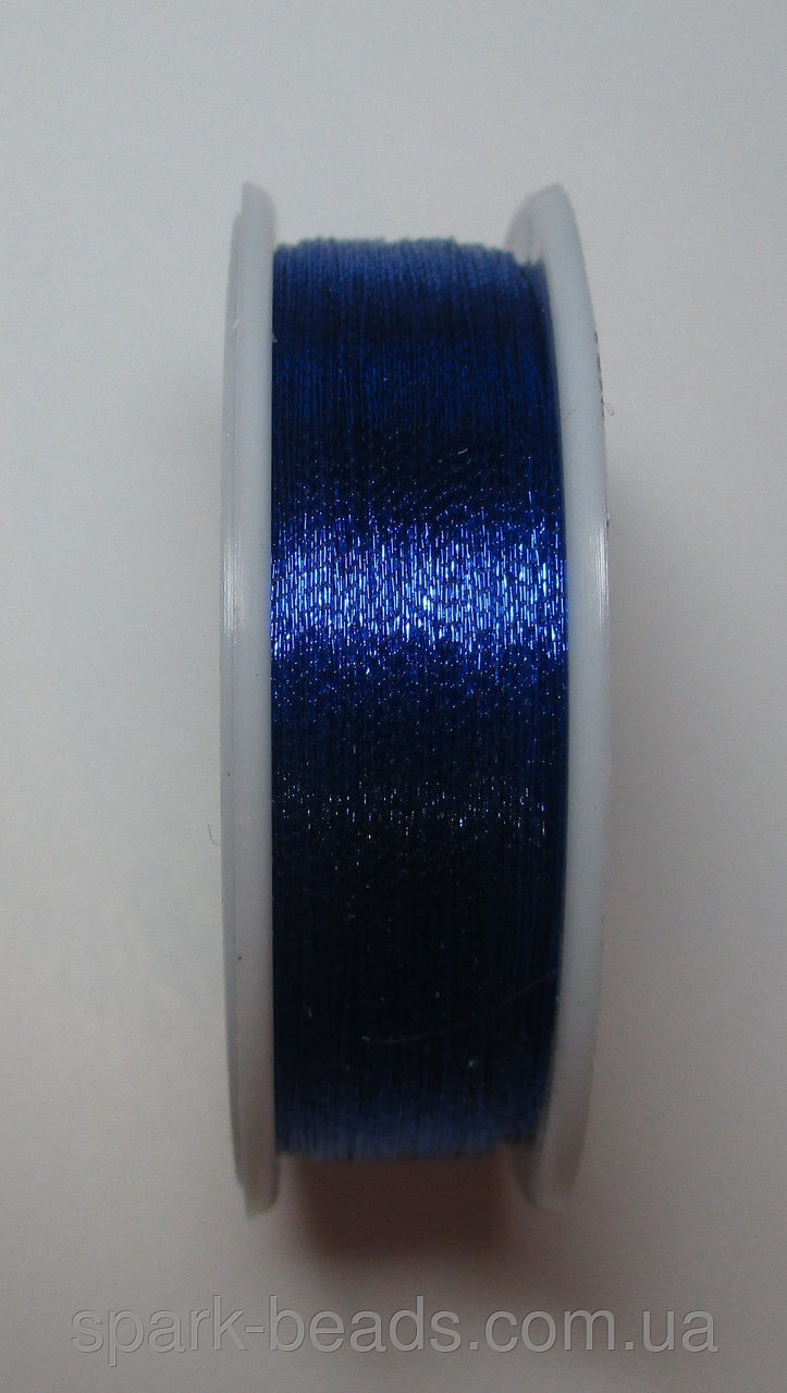 Люрекс Аллюр металлизированная нить круглая 09. Цвет синий