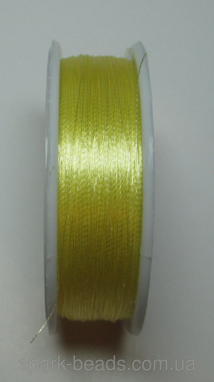 Люрекс Аллюр металлизированная нить круглая 11. Цвет желтый (светлый)