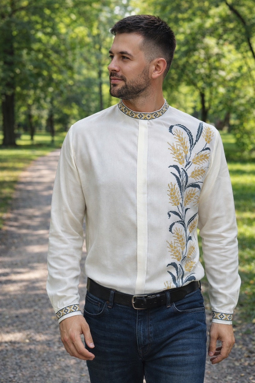 Пошита чоловіча сорочка для вишивання ПЧС-411.3