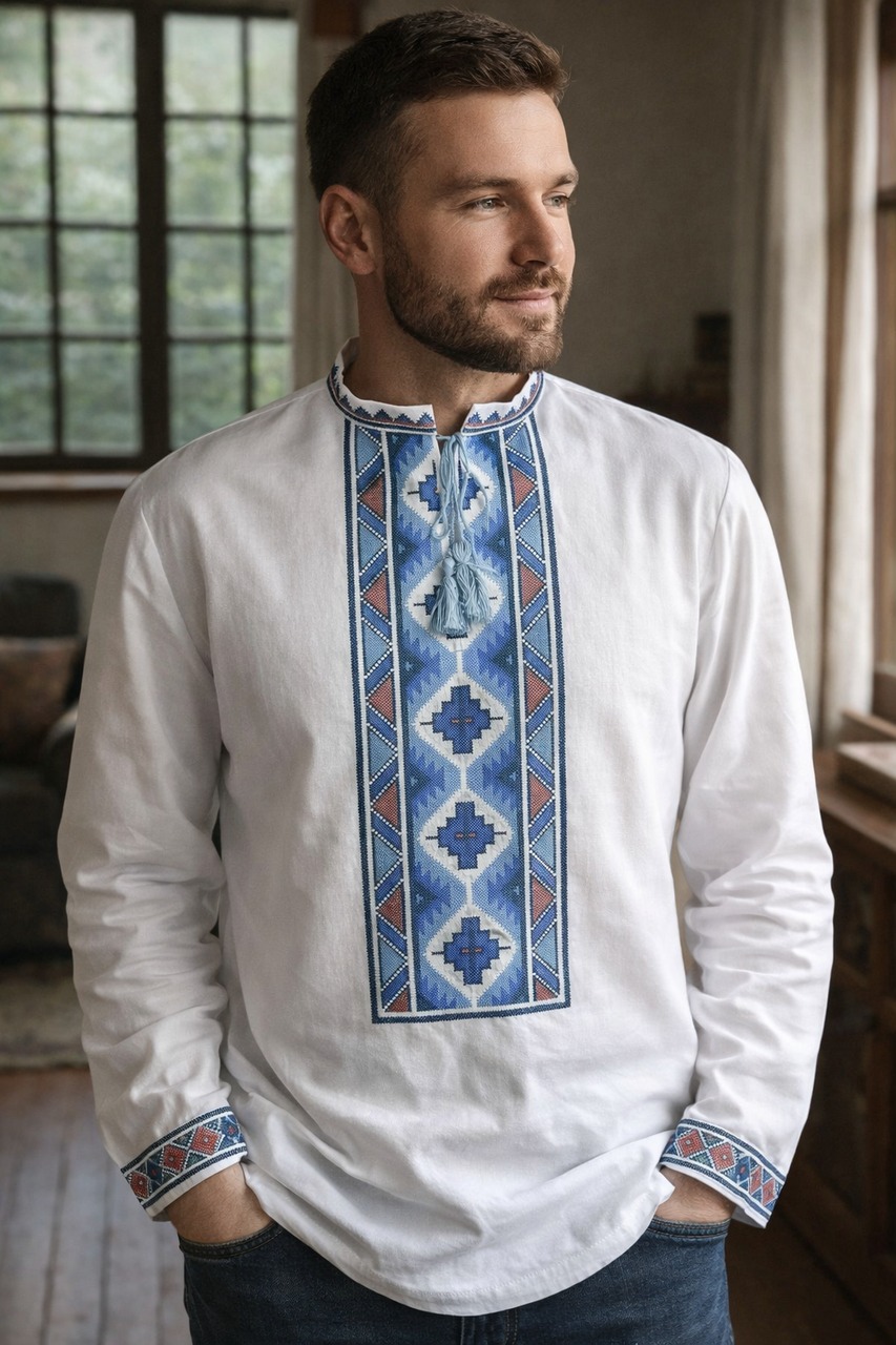 Пошита чоловіча сорочка для вишивання ПЧС-323