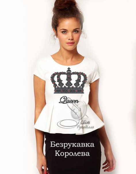 Заготовка жіночої безрукавки КОРОЛЕВА