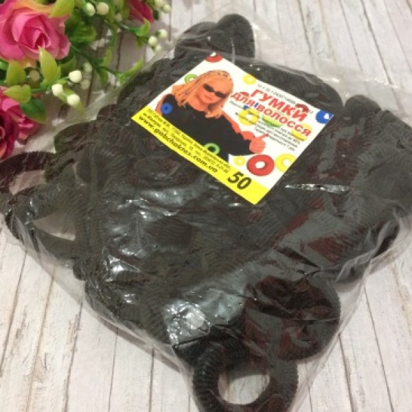 Резинка Калуш (велюрчик), 4 см, черный