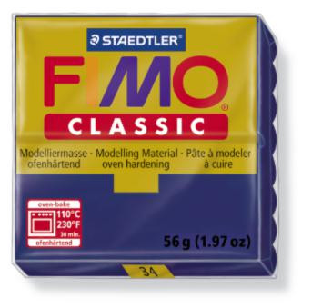 Полімерна глина FIMO Classic, темно-синій, (56гр) STAEDTLER. 34N/8000