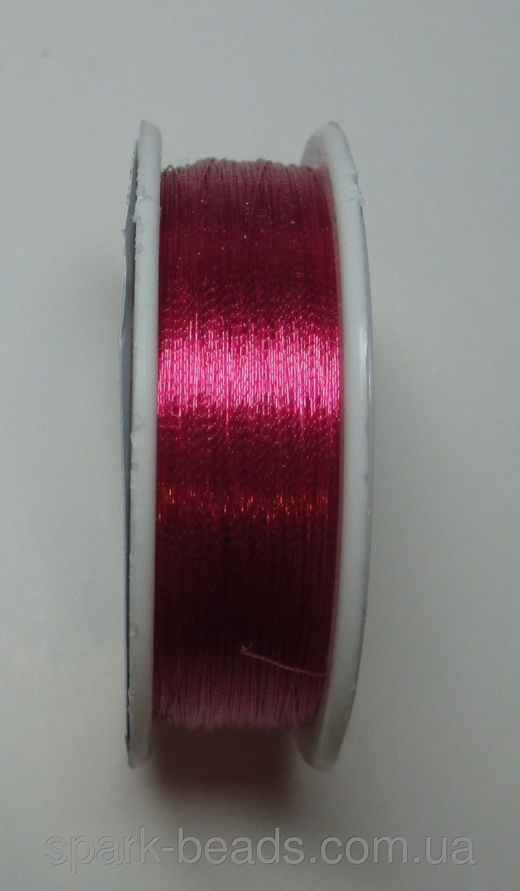 Люрекс Алюр металізована нитка кругла 16. Колір рожевий (яскравий)