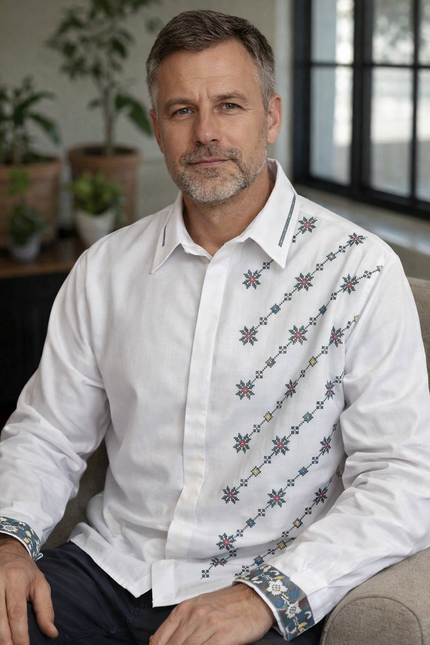 Пошита чоловіча сорочка для вишивання ПЧС-287.1