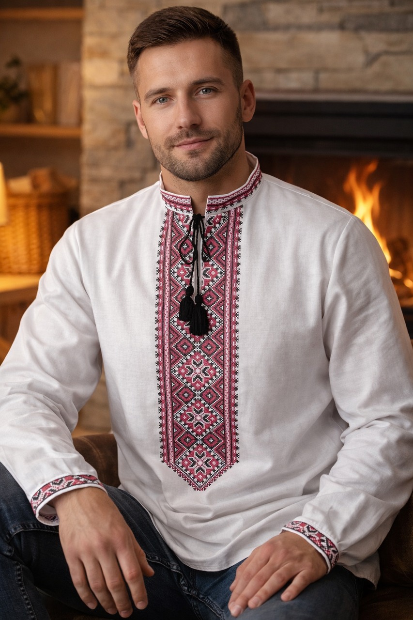Пошита чоловіча сорочка для вишивання ПЧС-300.1