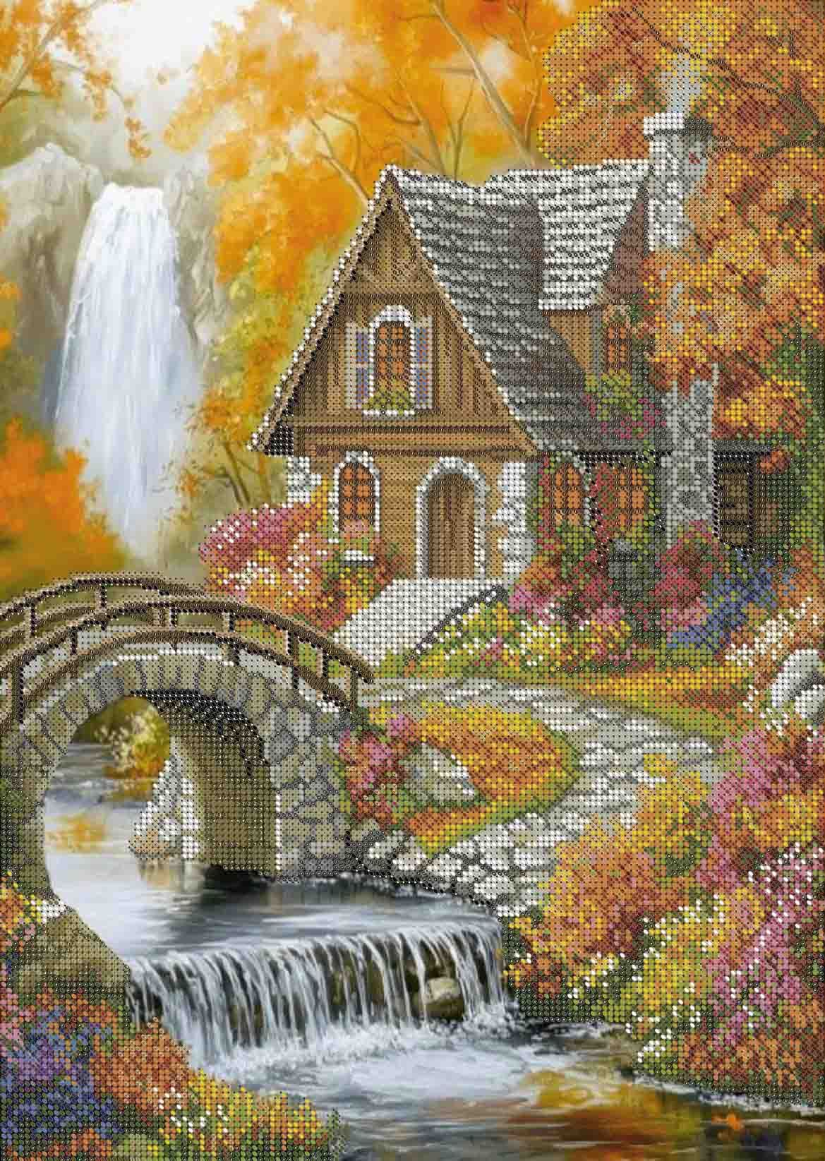 Схема для вишивки бісером А3-К-1666 Осіння пора