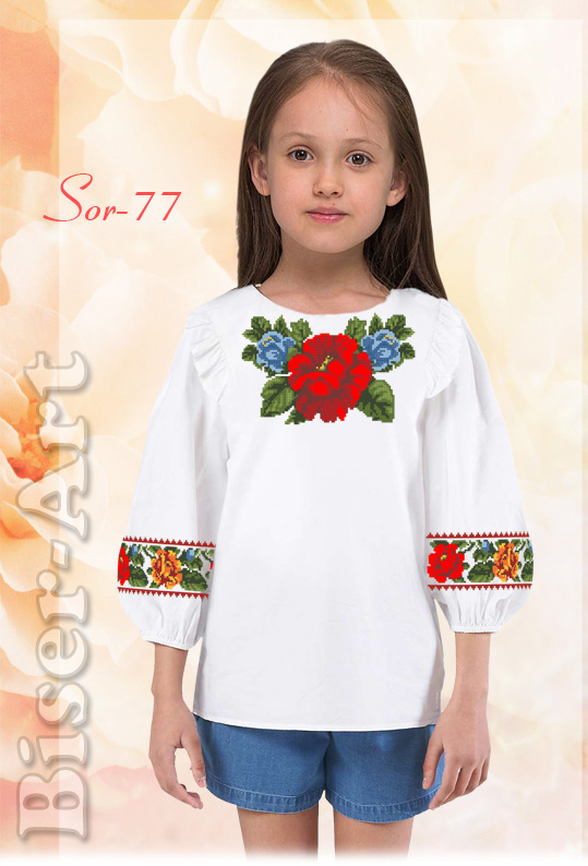 Заготовка сорочки на дівчинку для вишивання Sor-77
