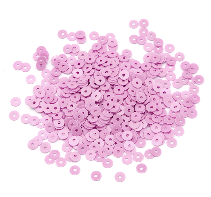 Паєтки круглі матові, колір рожево-бузковий 3мм УТ100024194