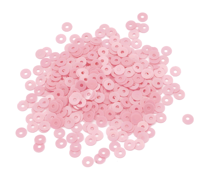 Паєтки круглі матові, колір світло-рожевий 3мм УТ100024193