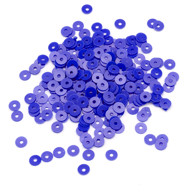 Паєтки круглі матові, колір синій 3мм УТ100024197