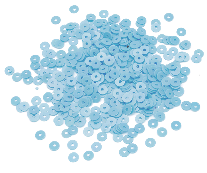 Паєтки круглі матові, колір блакитний 4мм УТ100024175