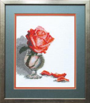 Набір для вишивання хрестиком А-111 Троянда у бокалі