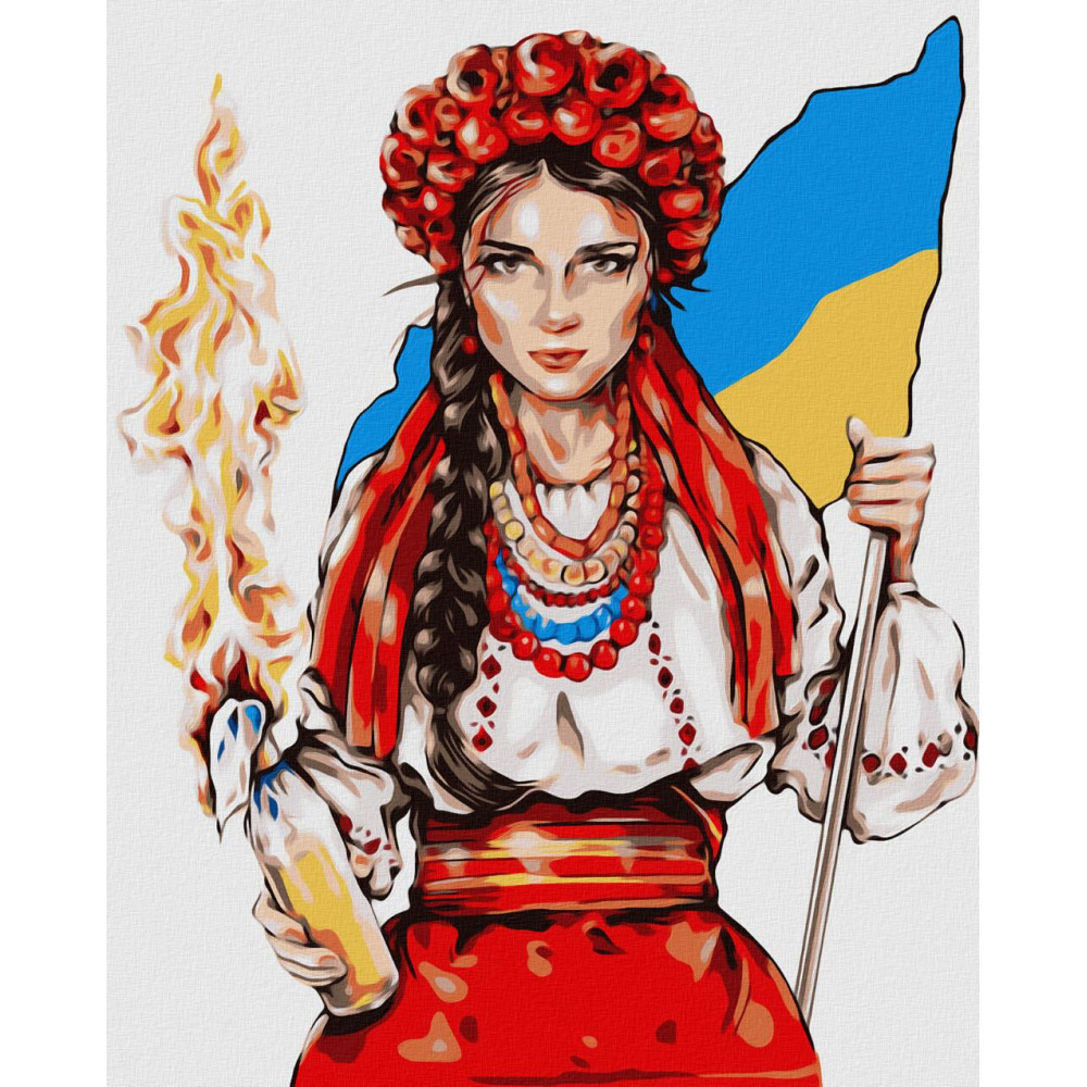 Набір для малювання картини за номерами 50095 Українка