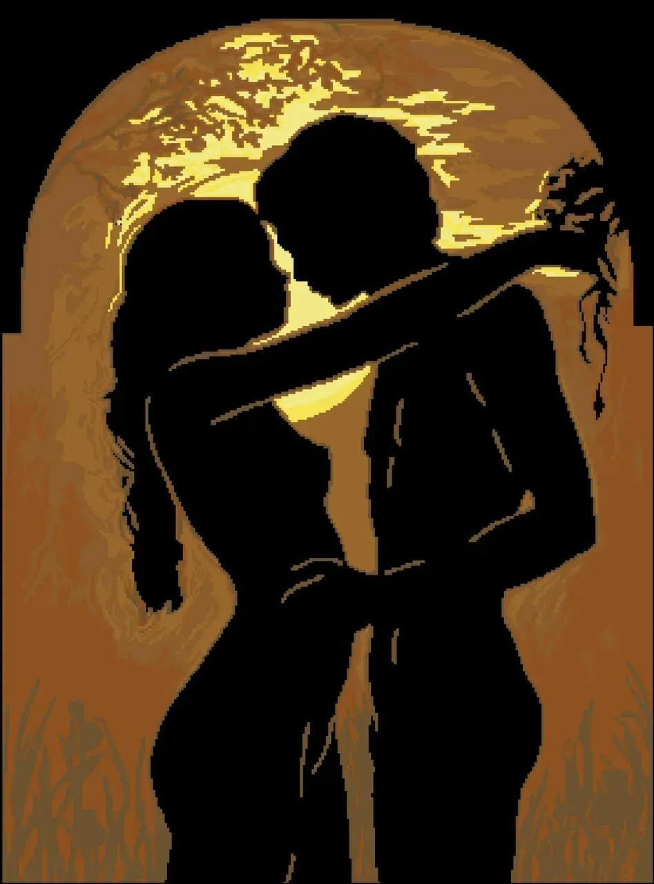 Схема для вишивання бісером або нитками А-1-016 Любов