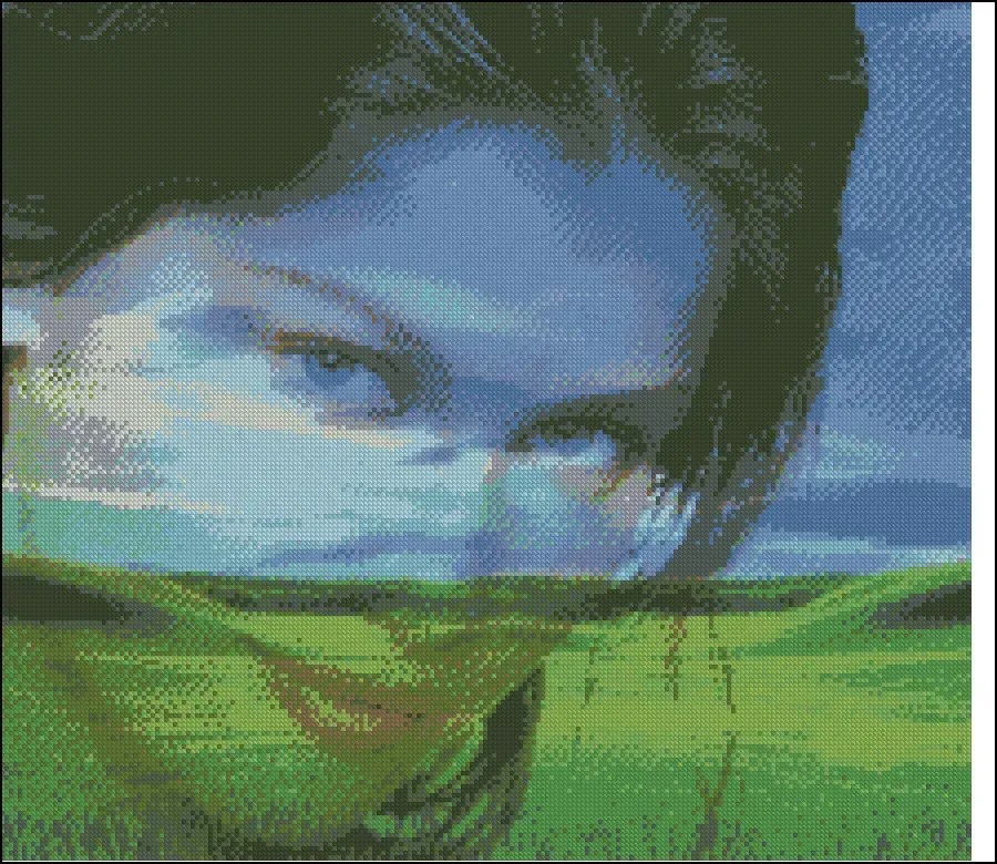 Схема для вишивання бісером або нитками А-2-022 Дівчина-природа