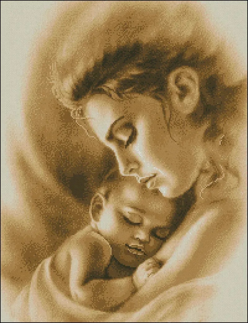 Схема для вишивання бісером або нитками А-2-036 Материнська любов