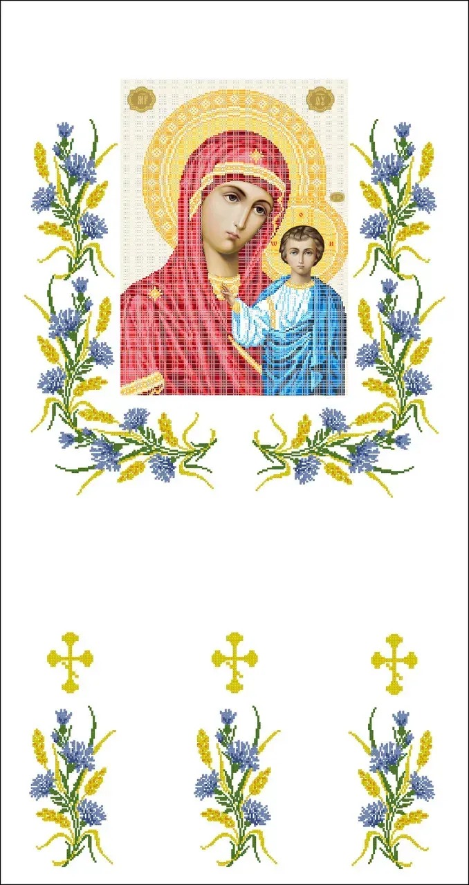 Схема-заготовка для вишивання Церковна хоругва 1