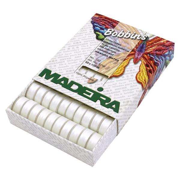 Шпулька Madeira Bobbins №150 (белая)