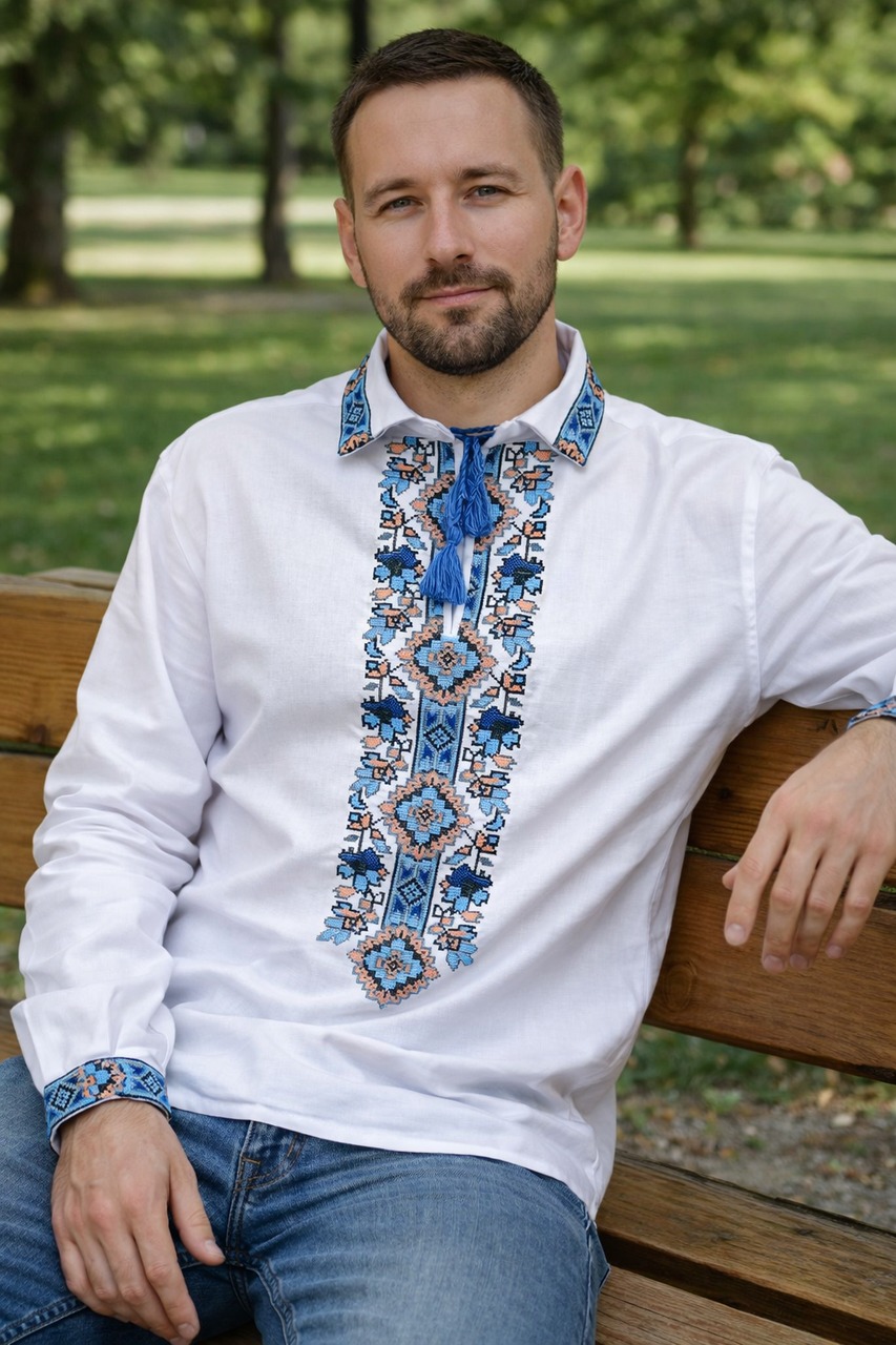 Пошита чоловіча сорочка для вишивання ПЧС-132