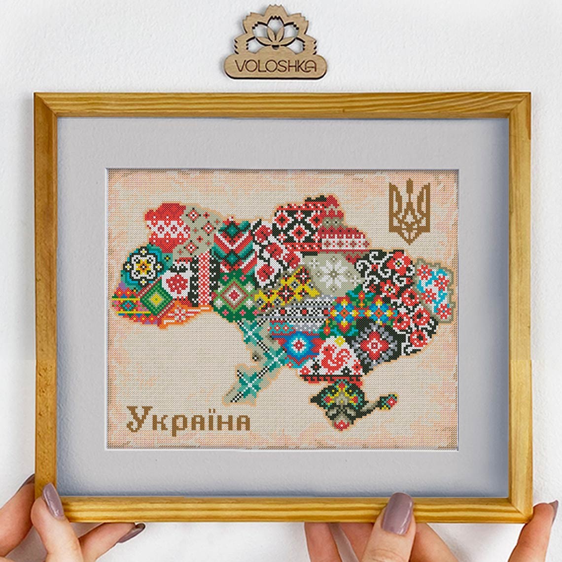 Набір для вишивання нитками VC_032 Мапа України