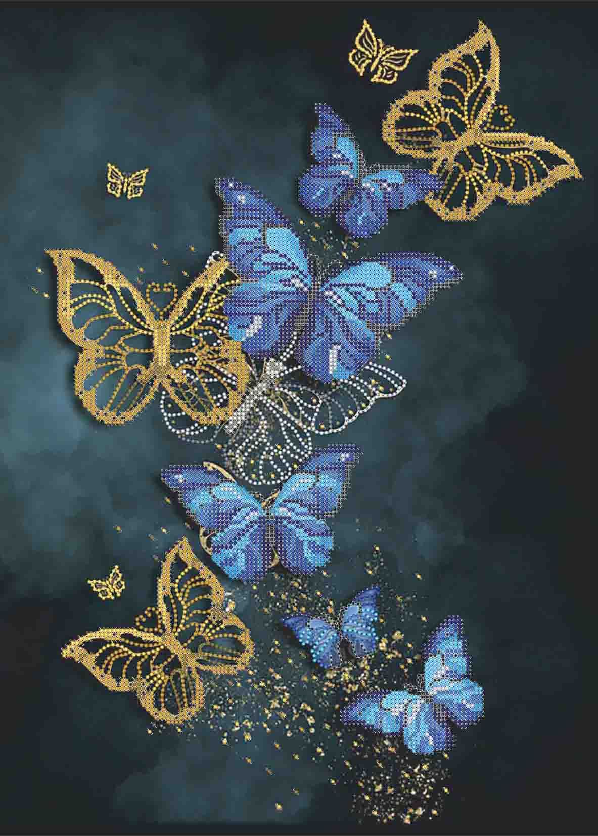 Схема для вишивки бісером А3-К-1295 Чарівні метелики