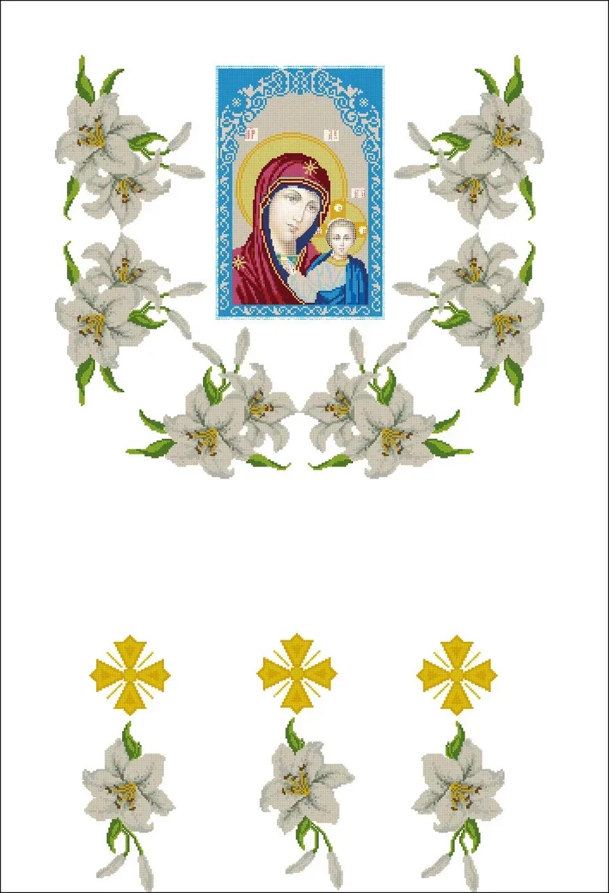 Схема-заготовка для вишивання Церковна хоругва 8