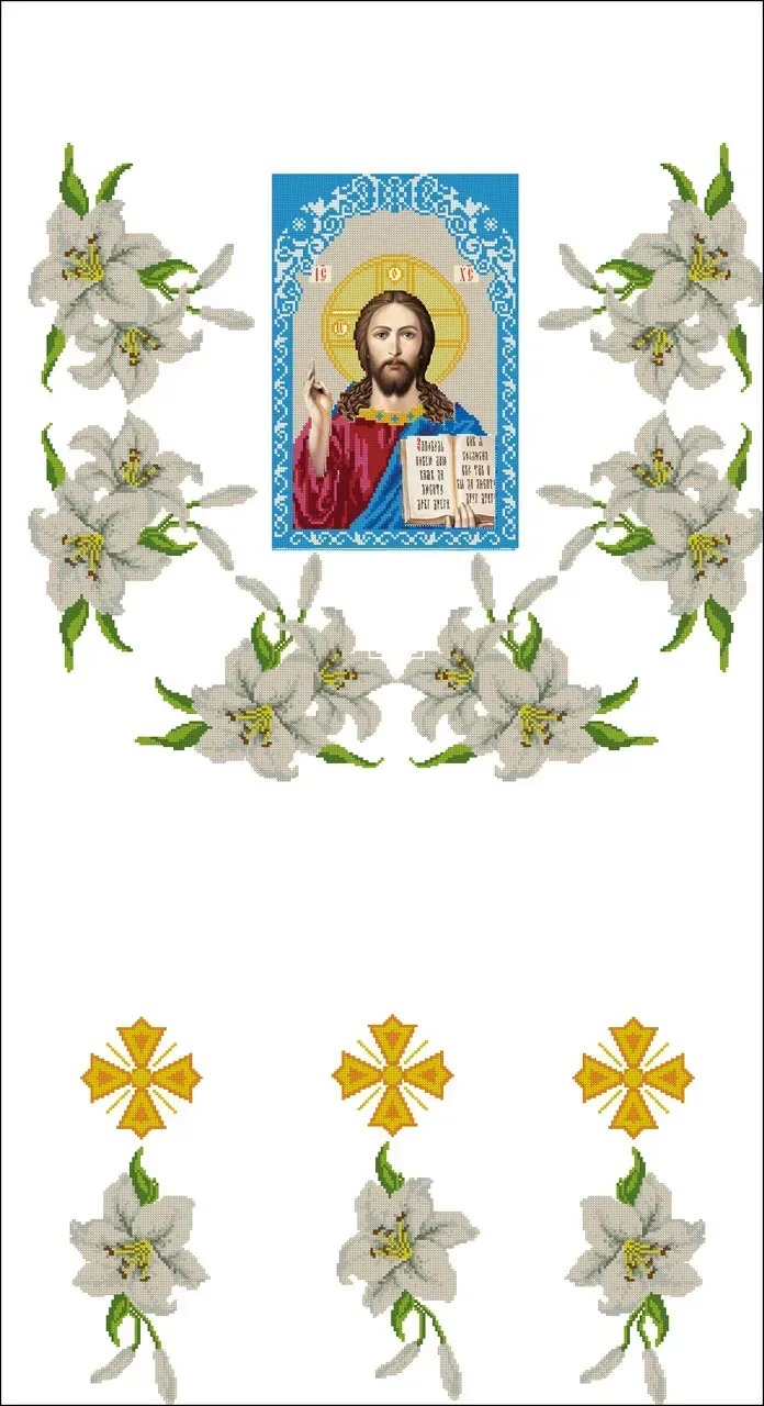 Схема-заготовка для вишивання Церковна хоругва 8(2)