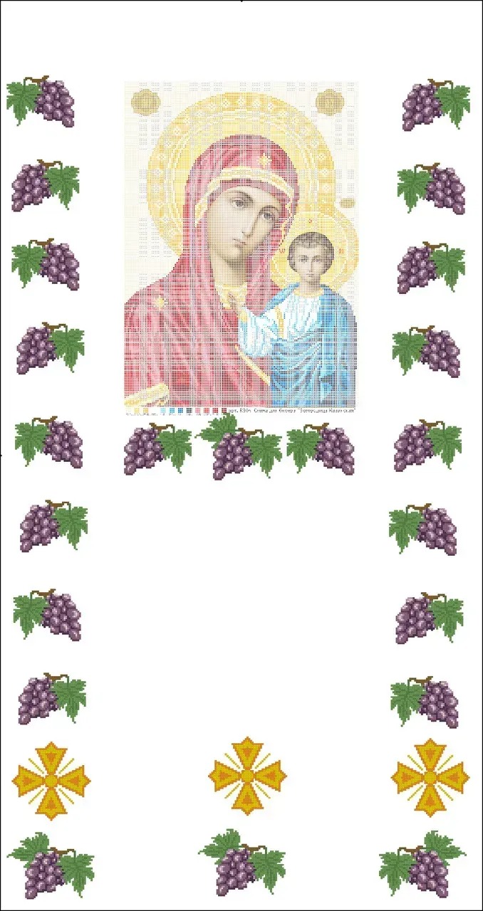 Схема-заготовка для вишивання Церковна хоругва 15