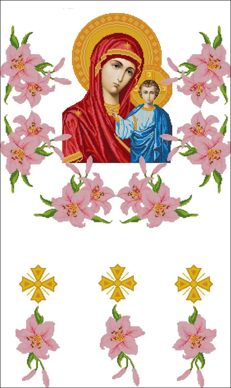 Схема-заготовка для вишивання Церковна хоругва 17