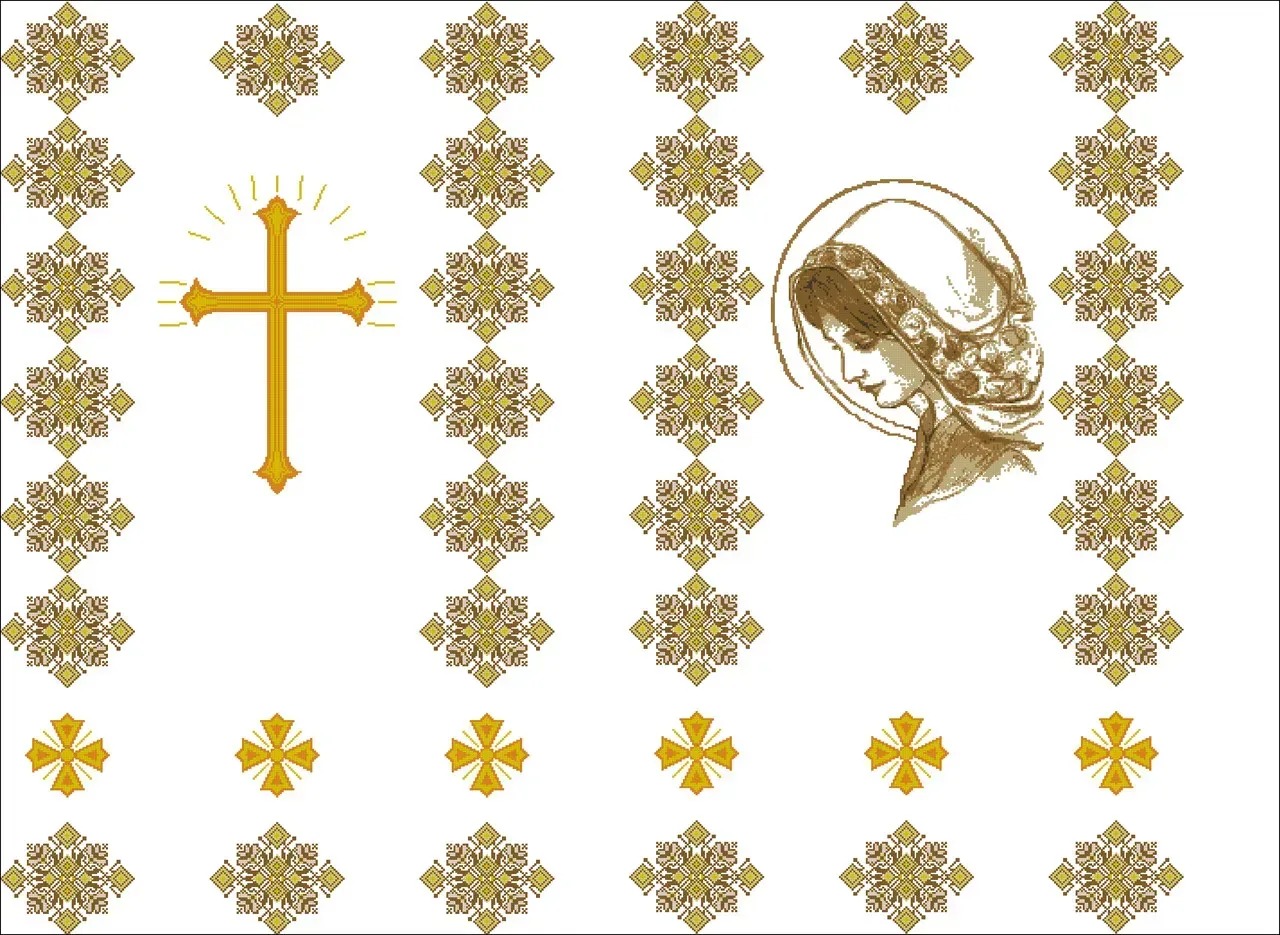 Схема-заготовка для вишивання Церковна хоругва 19