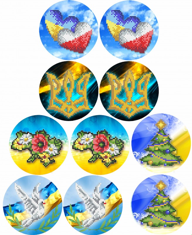 Схема для вишивки бісером Новорічні іграшки 755