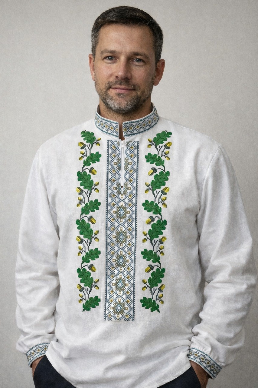 Пошита чоловіча сорочка для вишивання ПЧС-447