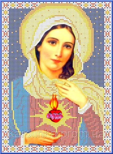Схема для вышивки бисером Святое Сердце Марии 