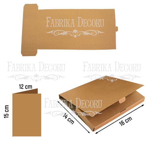 Набір заготовок для створення вітальної листівки в конверті, крафт FDGCK-013