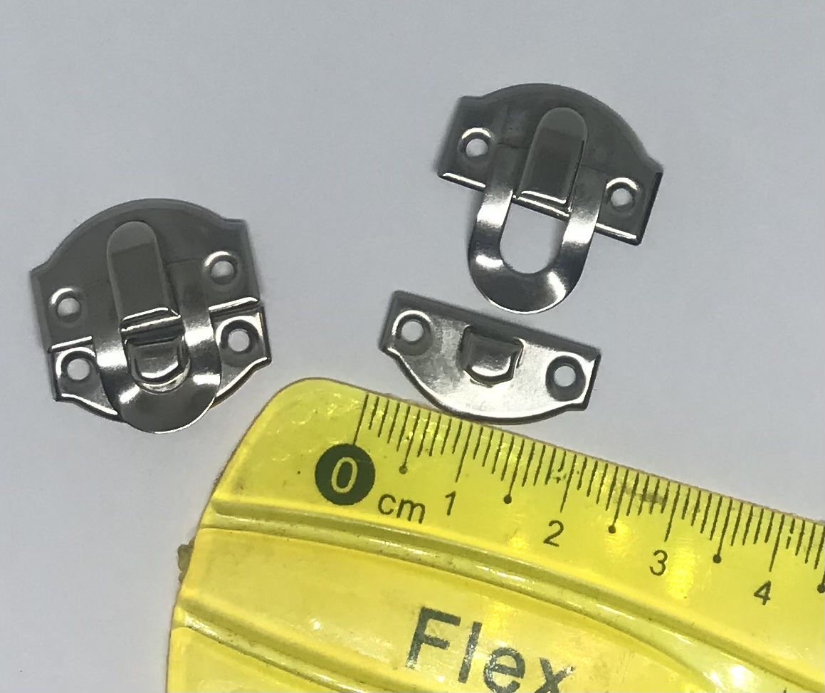 Замочок для скриньки 21х20мм, колір - срібло