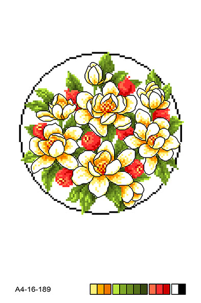 Схема на канві  під вишивку нитками  А4-16-189