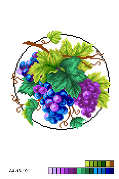 Схема на канві  під вишивку нитками  А4-16-191