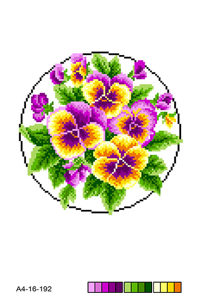 Схема на канві  під вишивку нитками  А4-16-192