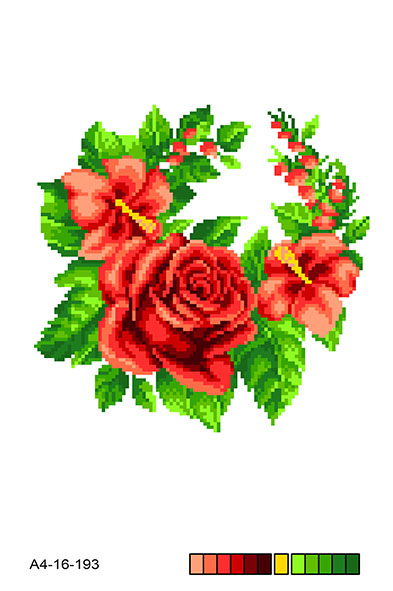 Схема на канві  під вишивку нитками  А4-16-193