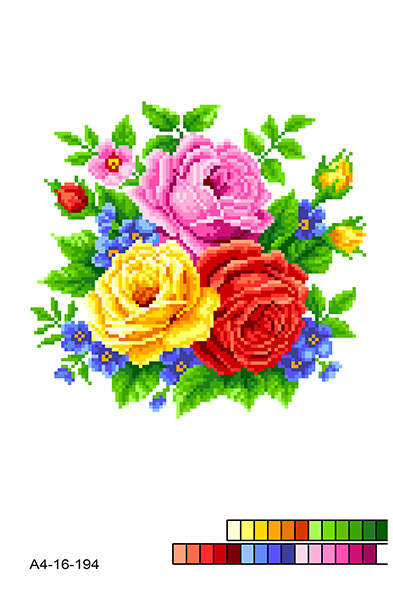 Схема на канві  під вишивку нитками  А4-16-194