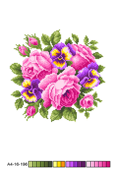 Схема на канві  під вишивку нитками  А4-16-196