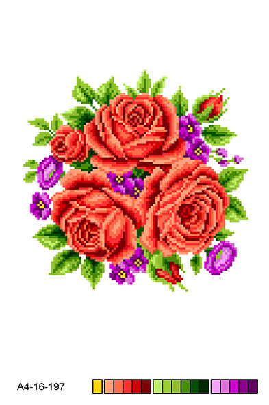 Схема на канві  під вишивку нитками  А4-16-197