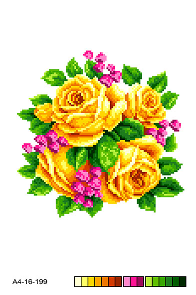 Схема на канві  під вишивку нитками  А4-16-198