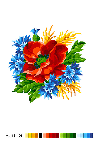 Схема на канві  під вишивку нитками  А4-16-199