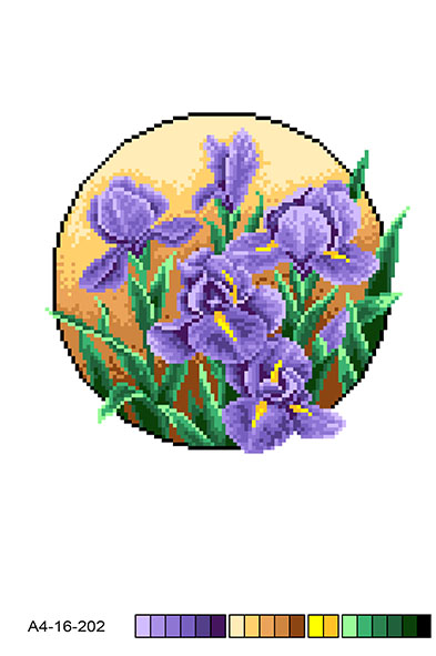 Схема на канві  під вишивку нитками  А4-16-202